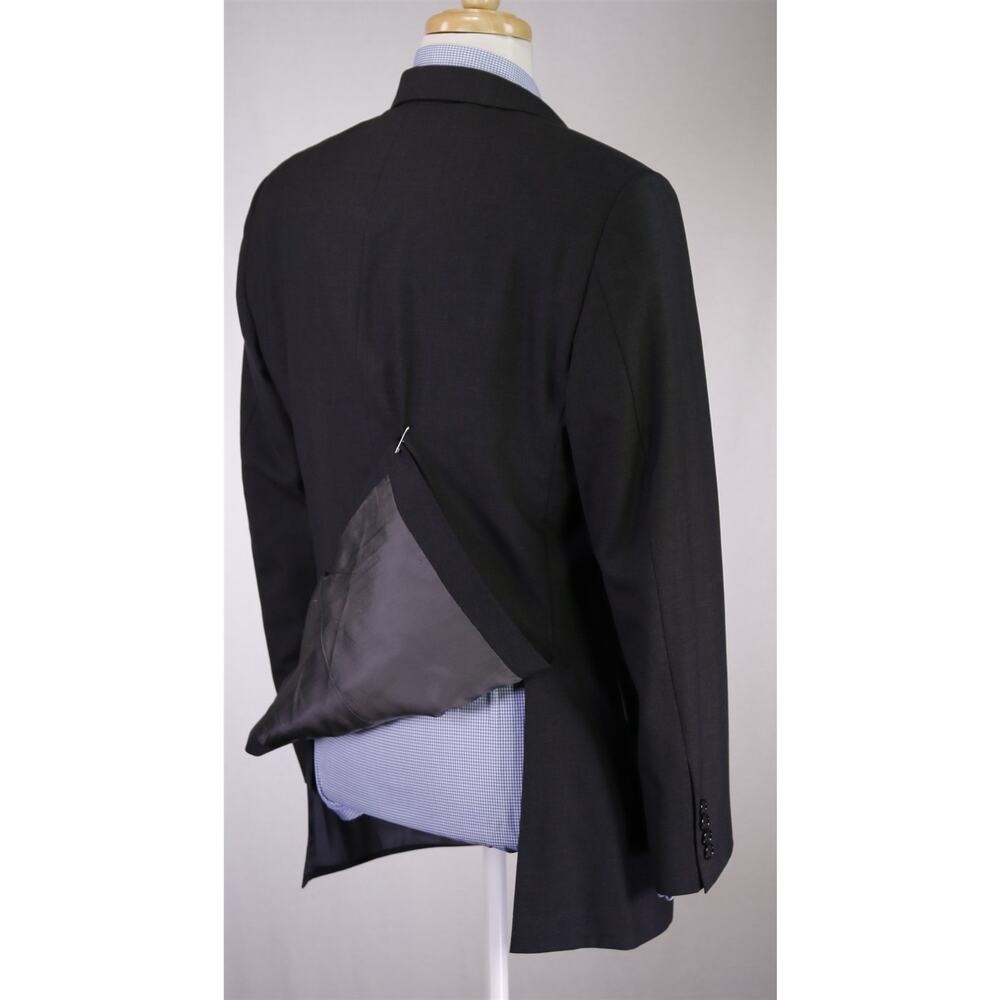 Hickey Freeman Gray Blazer Solid Wool 2-Btn Linds… - image 7